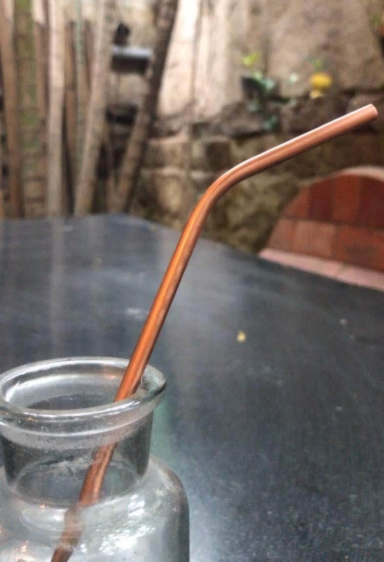 Rose Gold Straw - Bent