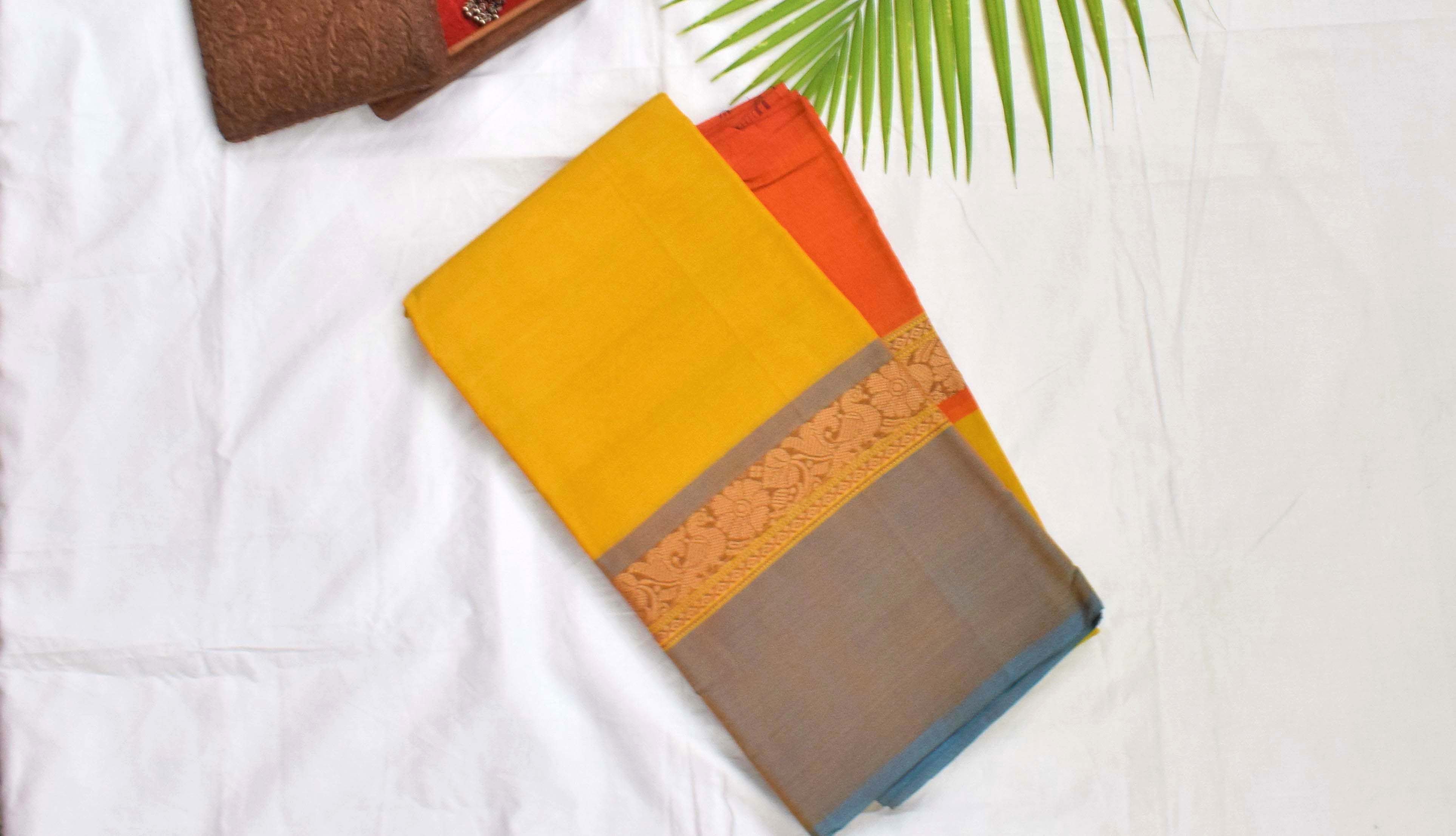 Yellow Mellow - Kanchi Cotton Saree