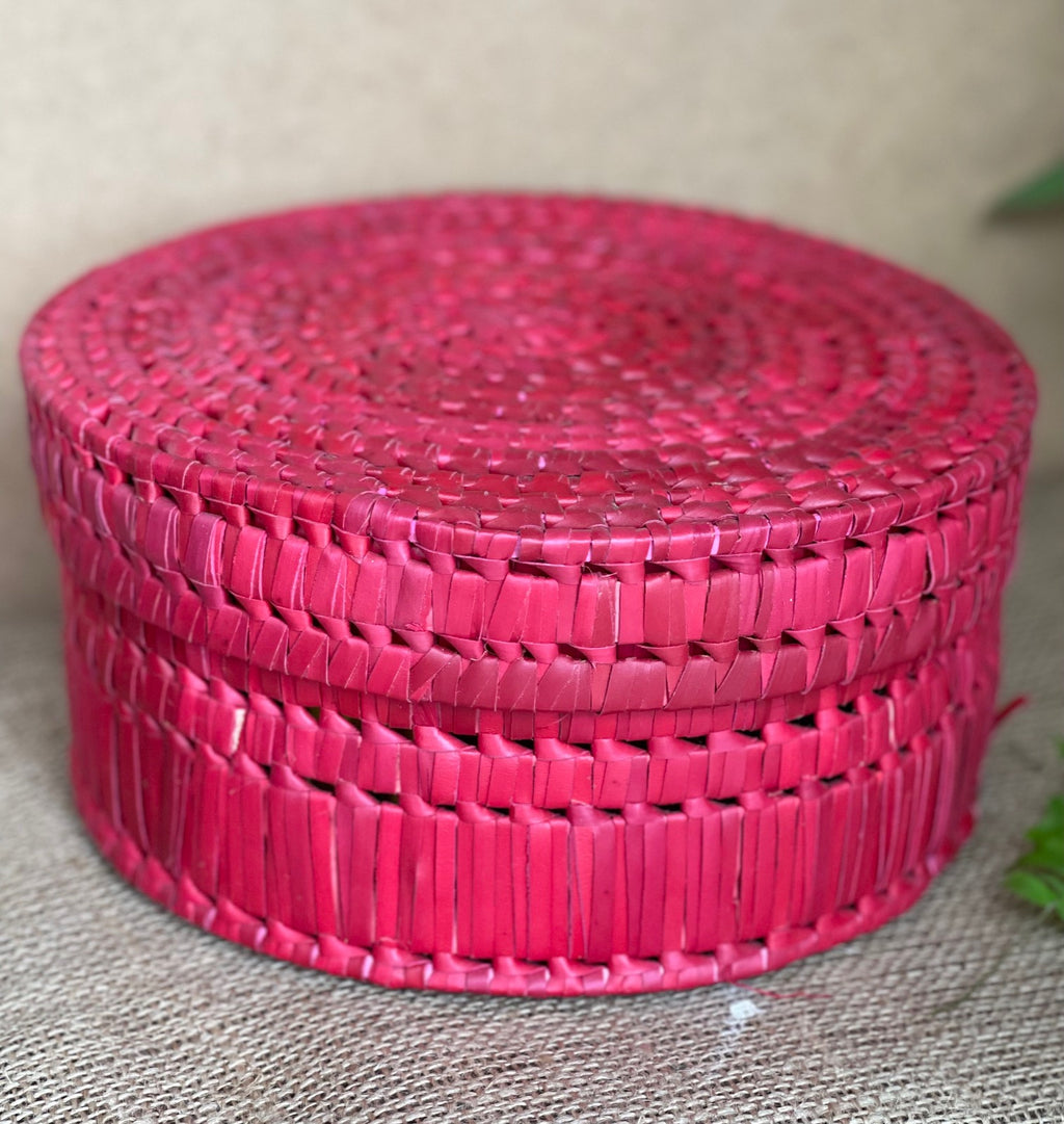 Red Palm Leaf Box