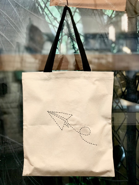Cotton Canvas Tote Bag Paper Plane – Ethic Attic